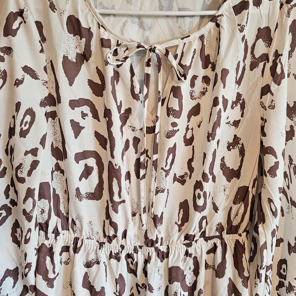NEW Leopard Pattern Short Dress - Picture 3 of 5